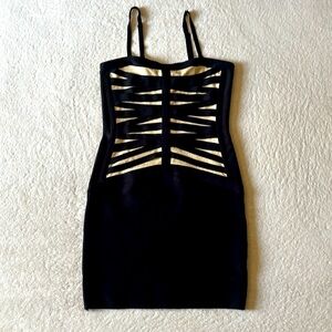 GUESS By Marciano Black Bandage Mini Dress